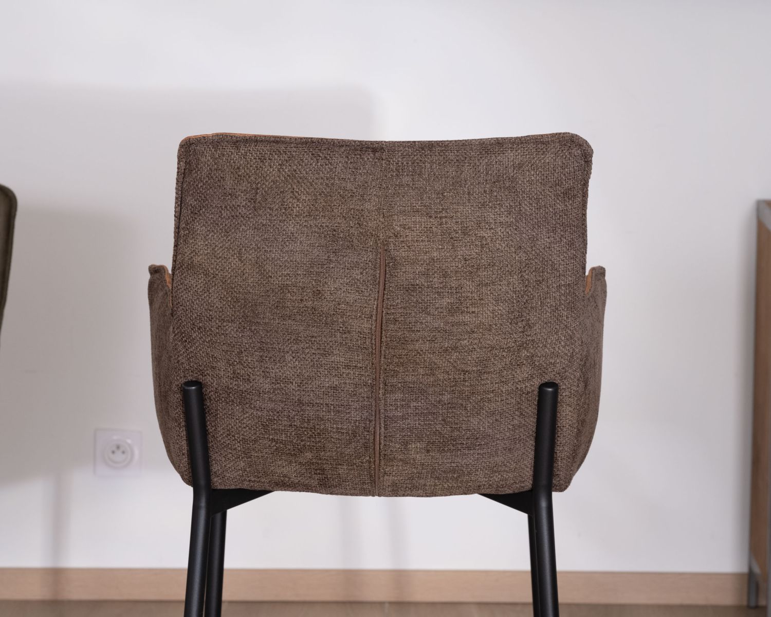 Set di 2 sedie da bar in stile retrò in bi-materiale "Lokka" color cognac e marrone