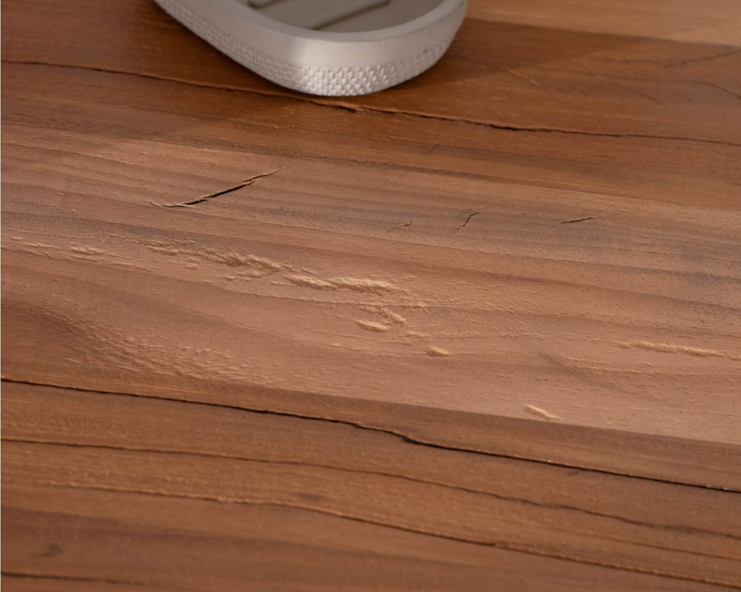 Grande mobile sottolavabo doppio in legno riciclato "Mokal" da 150 cm in stile casa di campagna