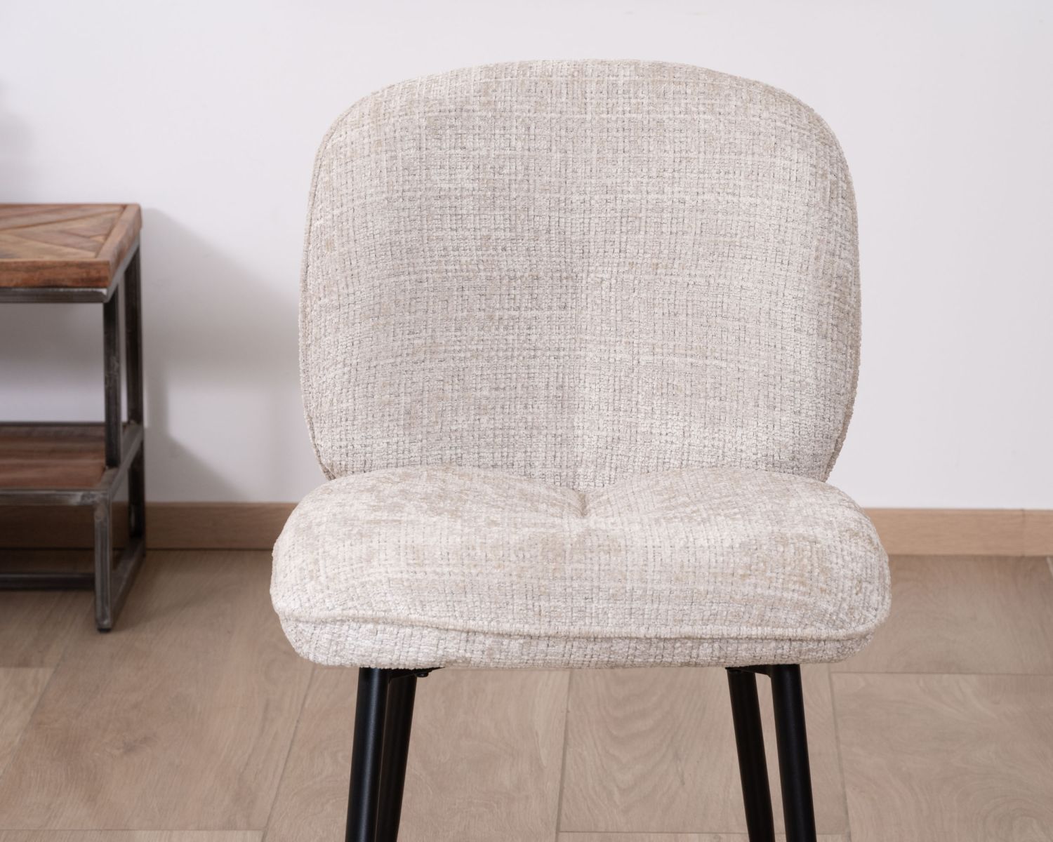 Set di 2 sedie da pranzo bouclette "Kinsac" grigio beige