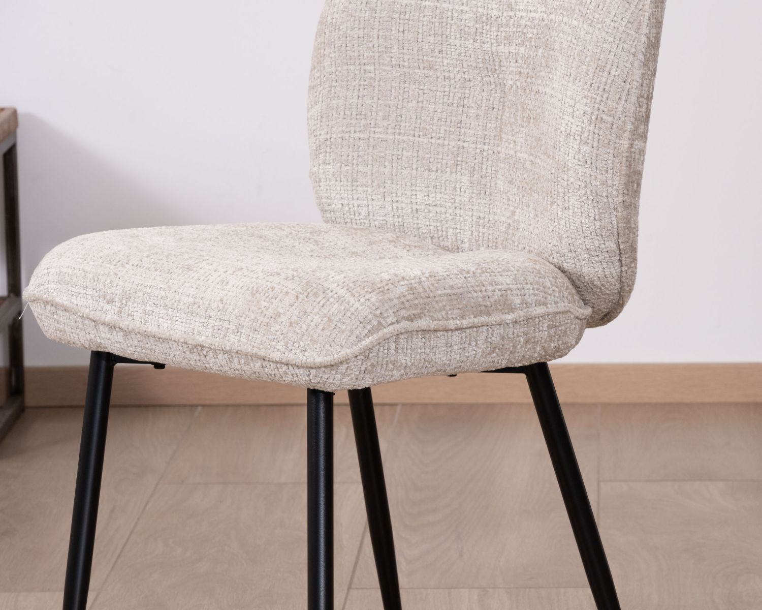 Set di 2 sedie da pranzo bouclette "Kinsac" grigio beige