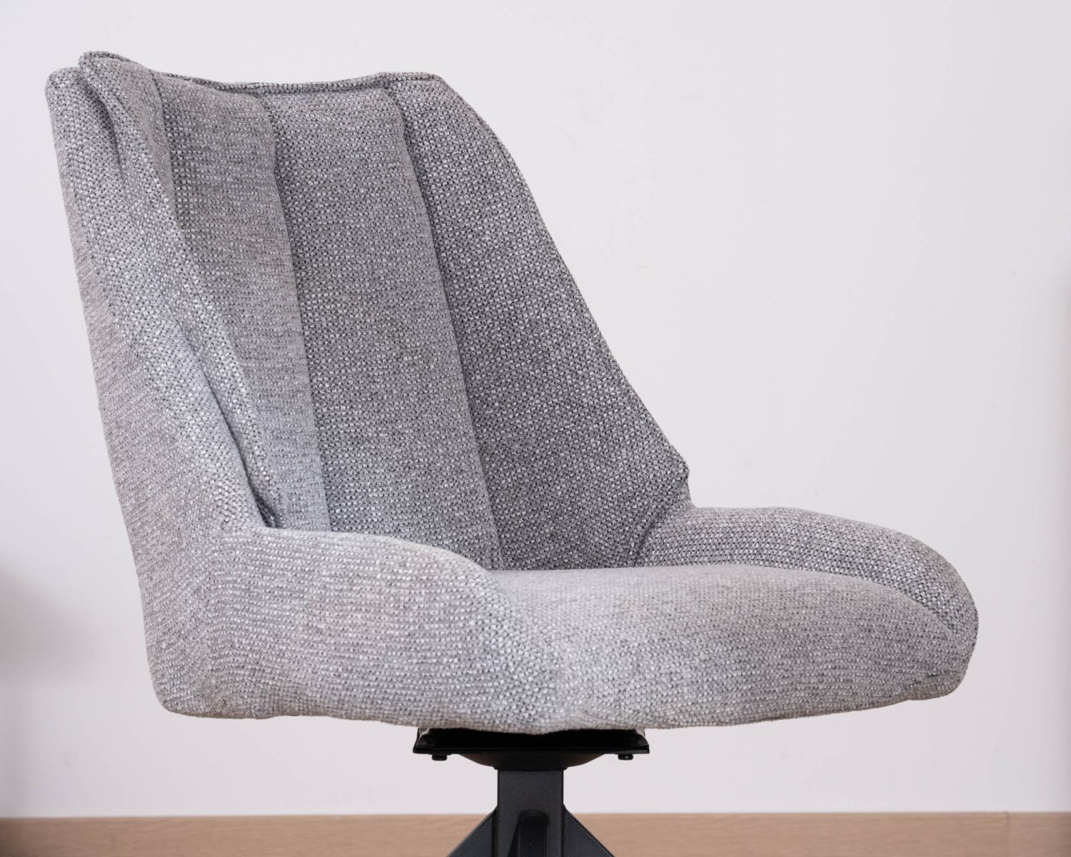 Set di 2 sedie da pranzo girevoli in tessuto grigio "Webber