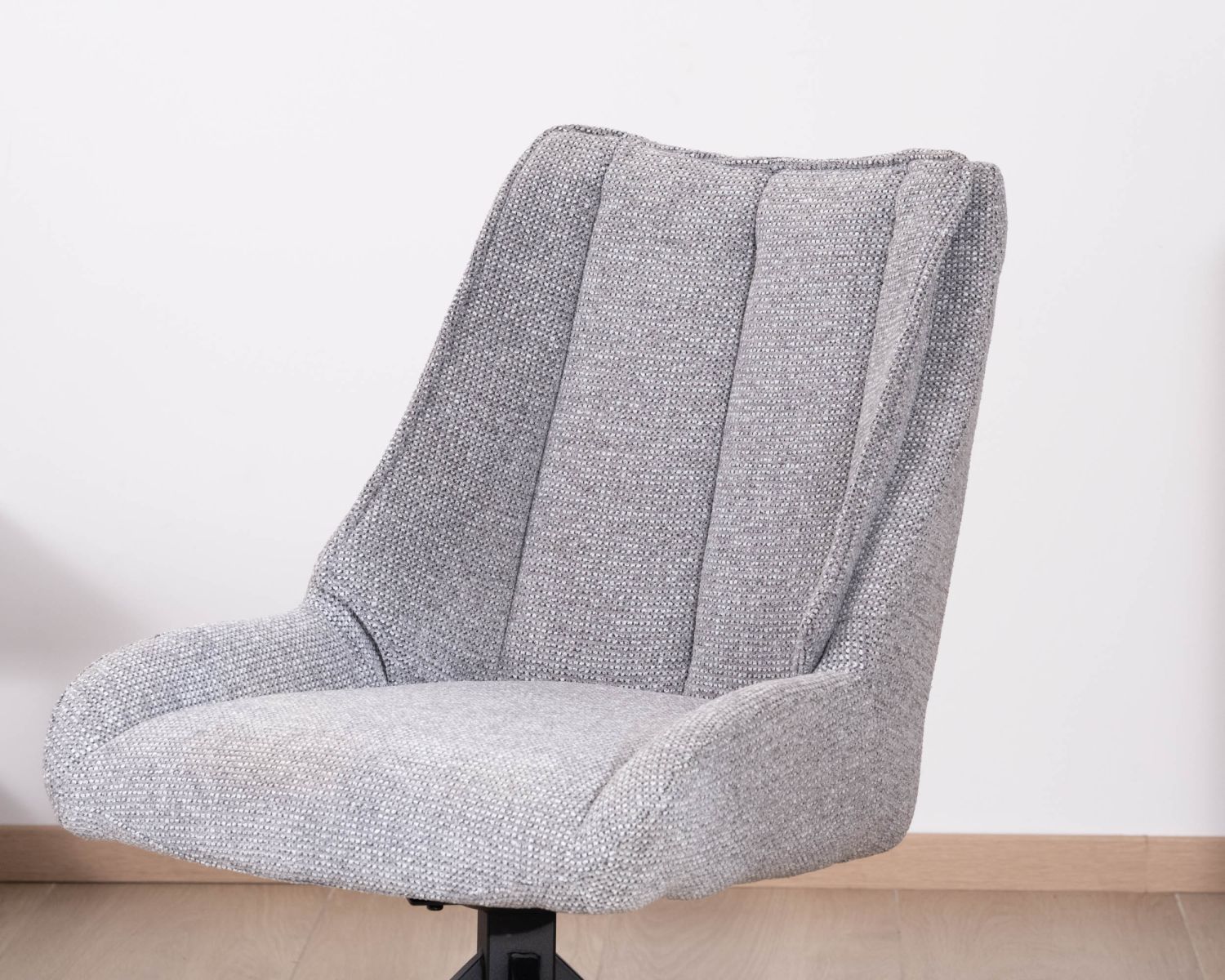 Set di 2 sedie da pranzo girevoli in tessuto grigio "Webber