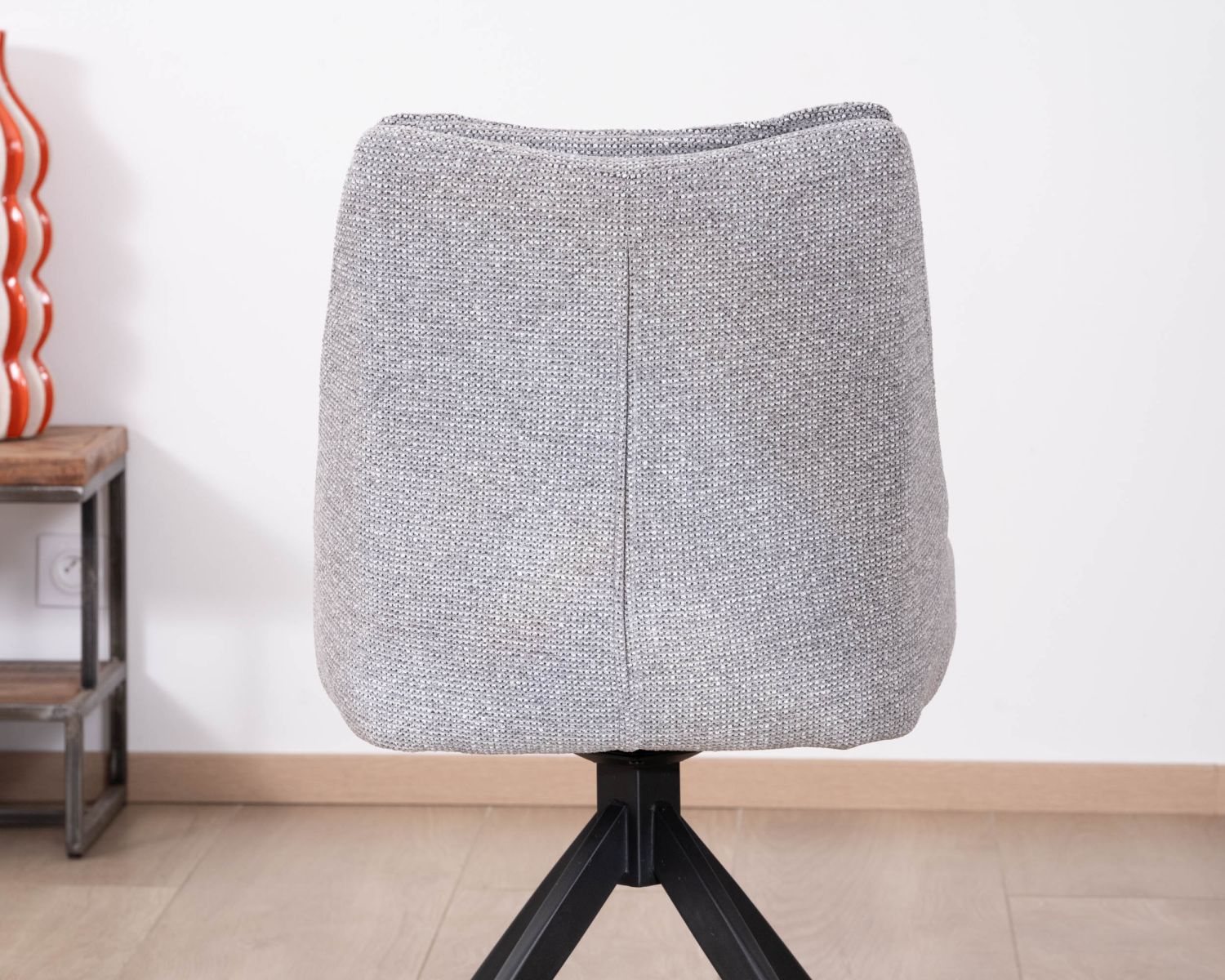 Set di 2 sedie da pranzo girevoli in tessuto grigio "Webber