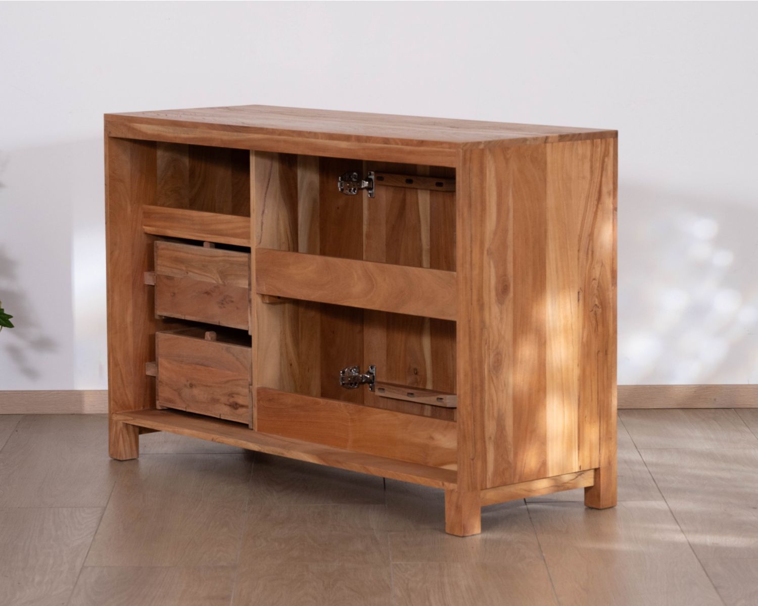 Mobile lavabo da 120 cm in legno riciclato "Mokal", in stile casa di campagna