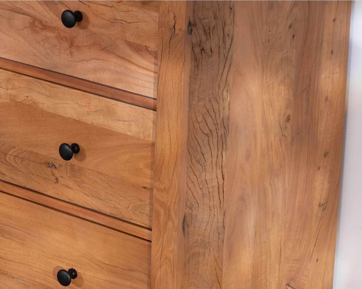 Mobile sottolavabo da 80 cm in legno riciclato "Mokal", in stile casa di campagna