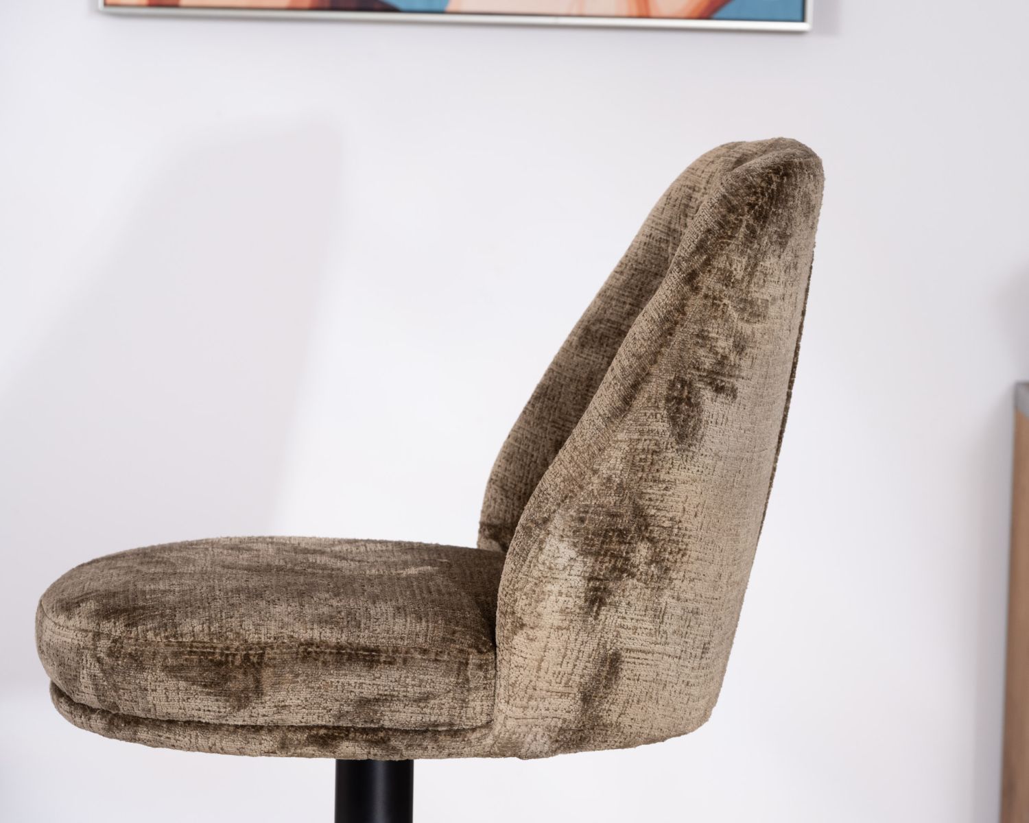 Set di 2 sedie da bar regolabili in altezza "Zoung" in velluto moka