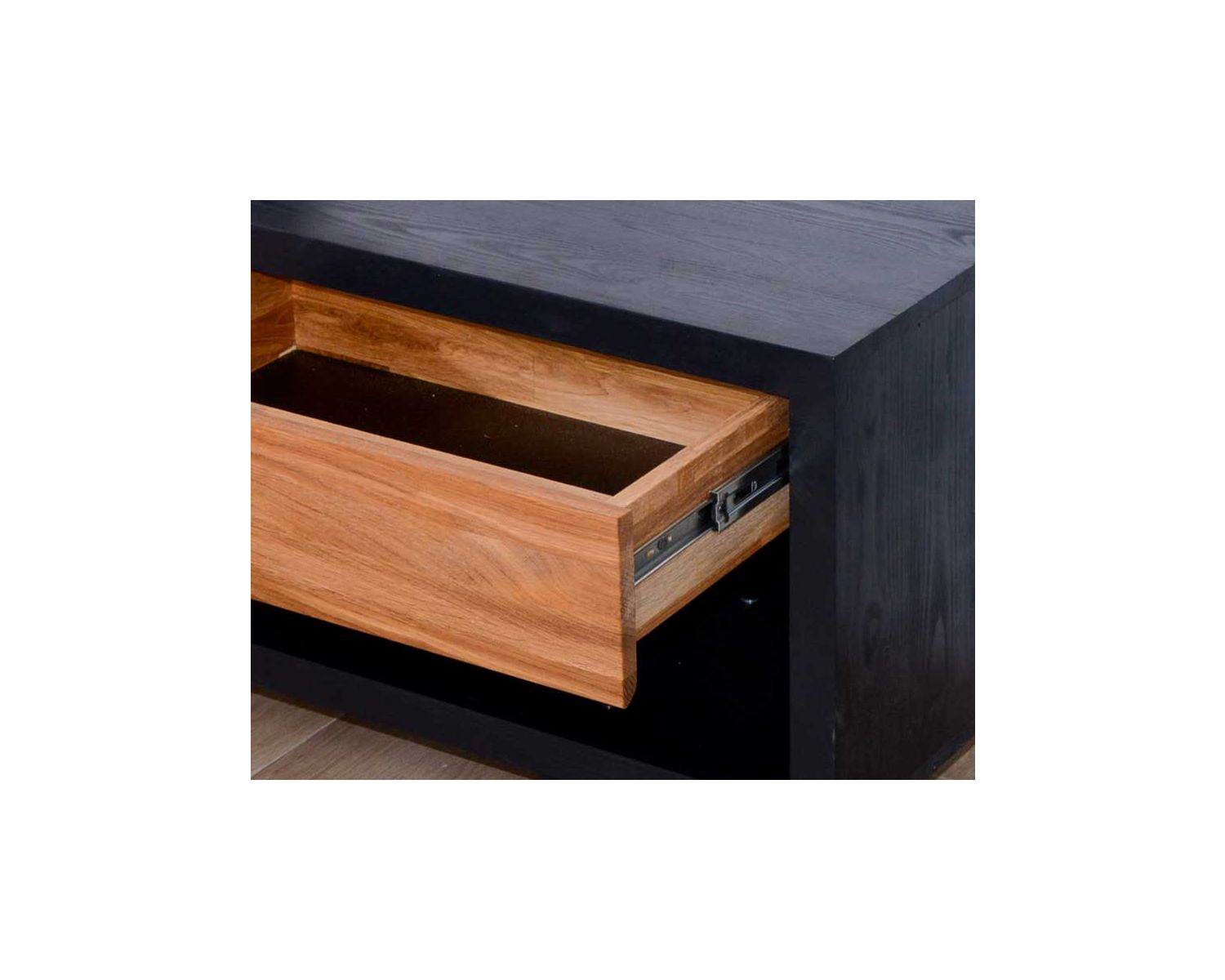 Casita "Flix" mobile TV moderno in legno massiccio bicolore da 160 cm