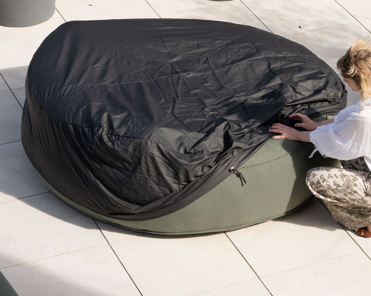 Coperchio di protezione per il lettino rotondo "Saint tropez"