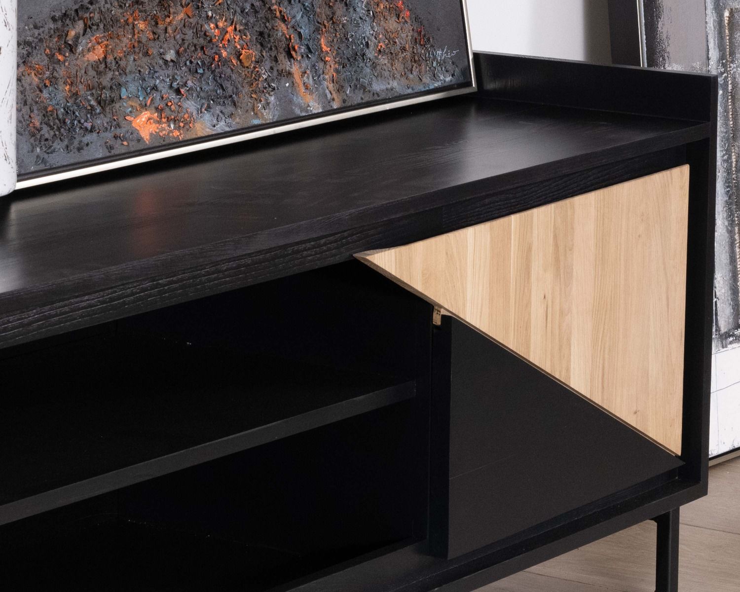 Porta TV "Trace" a 2 ante da 180 cm in legno massiccio