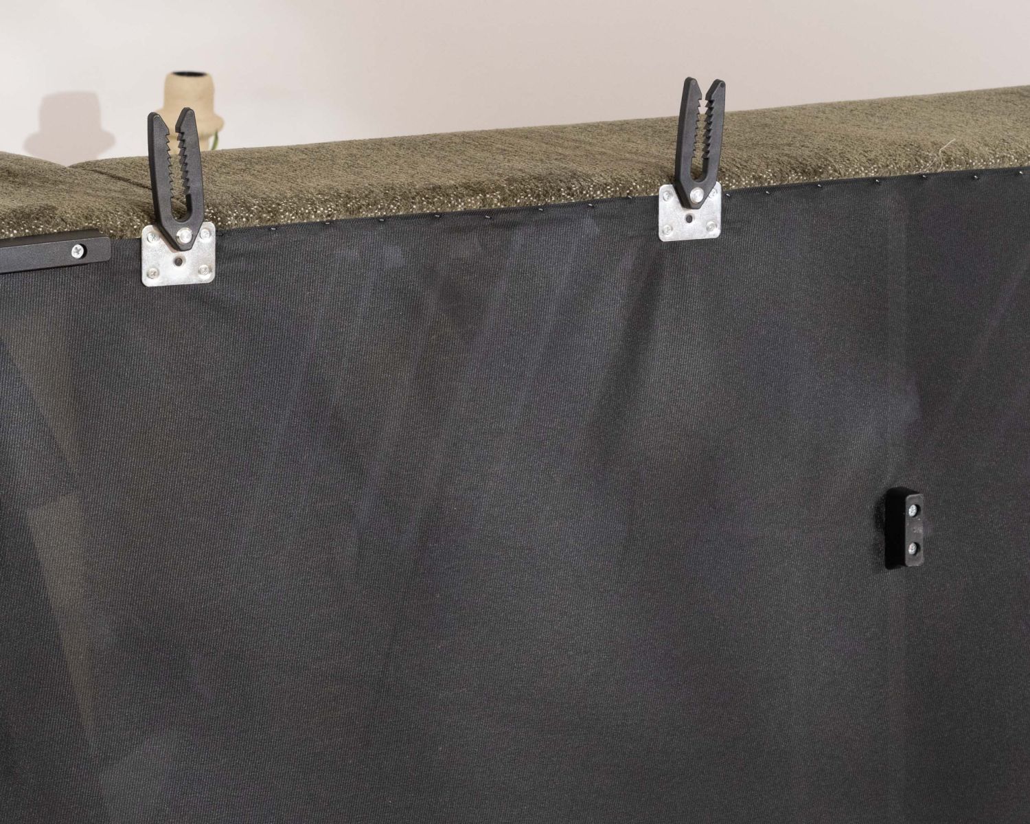 Divano con chaise longue "Enjoy Home" in tessuto bouclette verde