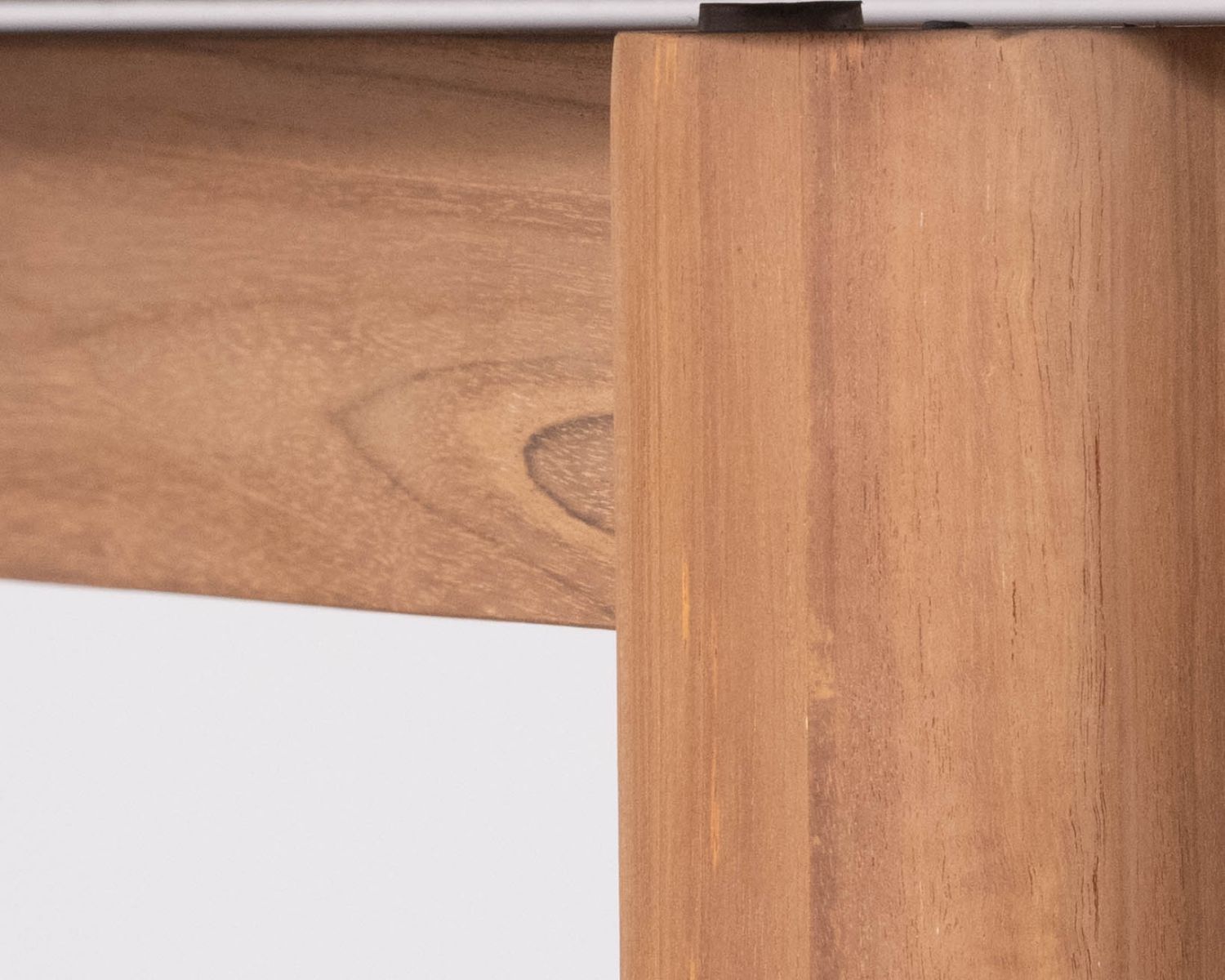 Tavolo da pranzo da 200 cm con piano in ceramica grigia effetto cemento "Merik" in teak massiccio