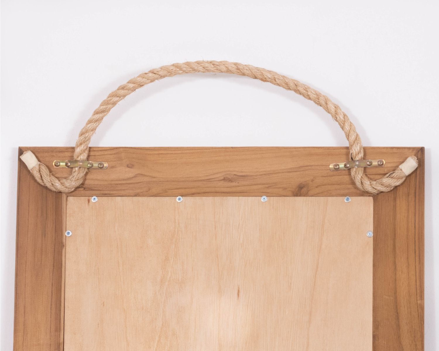 Grande specchio da appoggio da 180 cm in teak "Solira", stile naturale