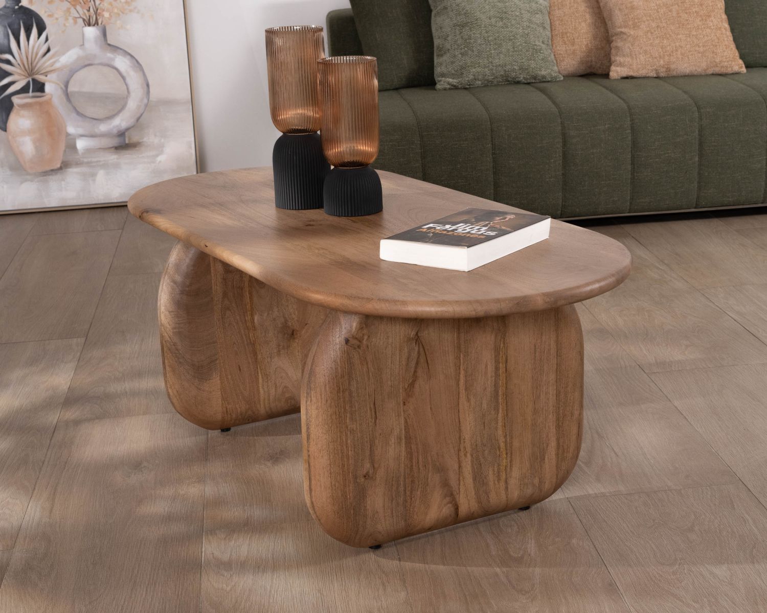 Tavolino in puro legno di mango design "Aglae