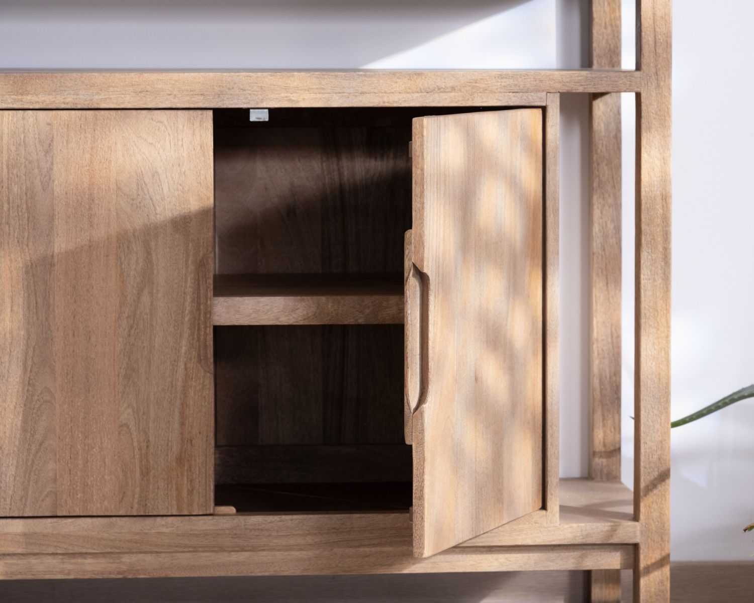 Credenza a 4 ante in stile Japandi in mango massiccio "Haya" 200 cm