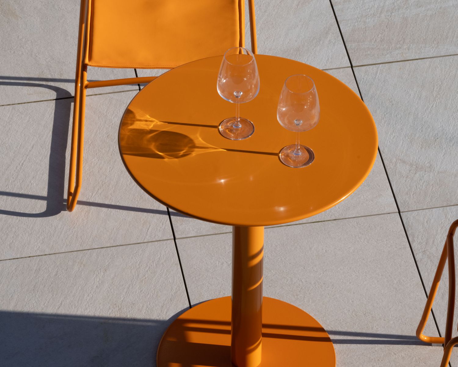 Set da giardino in stile bistrot "Juicy" in metallo arancione