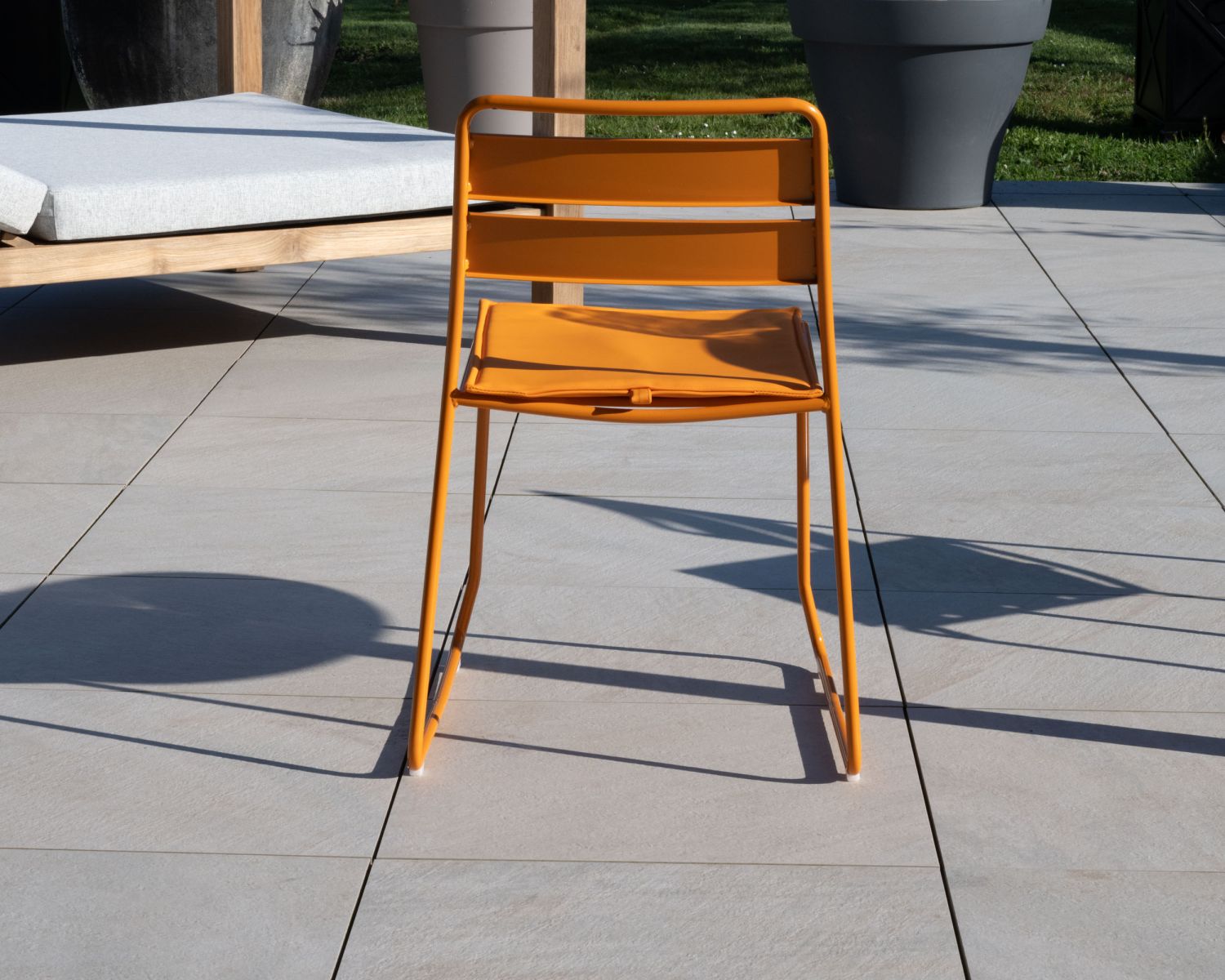 Set da giardino in stile bistrot "Juicy" in metallo arancione