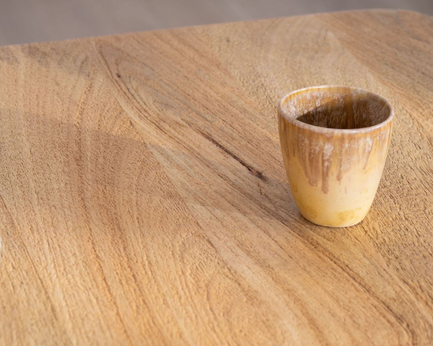 Tavolo quadrato stile bistrot "Piccadilly" in mango naturale da 70 cm