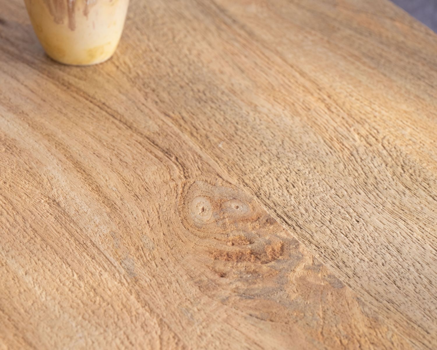 Tavolo quadrato stile bistrot "Piccadilly" in mango naturale da 70 cm