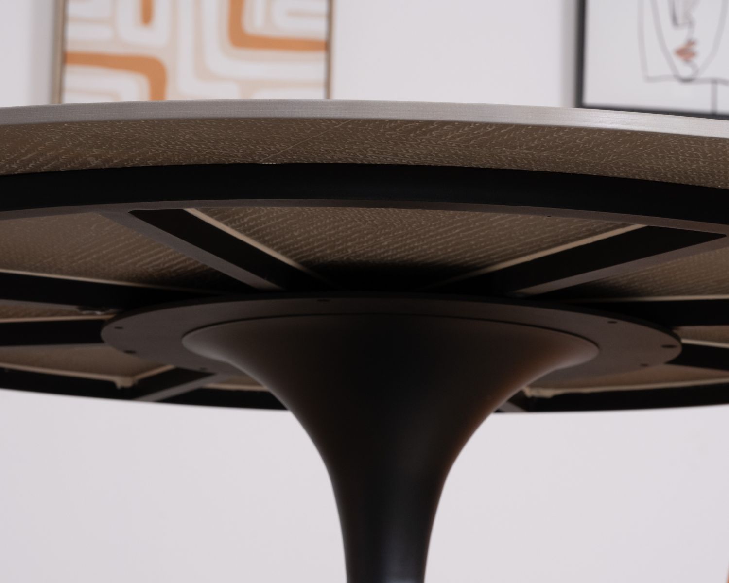 Tavolo rotondo "Saumur", 120 cm, nero, per esterni, in alluminio e ceramica