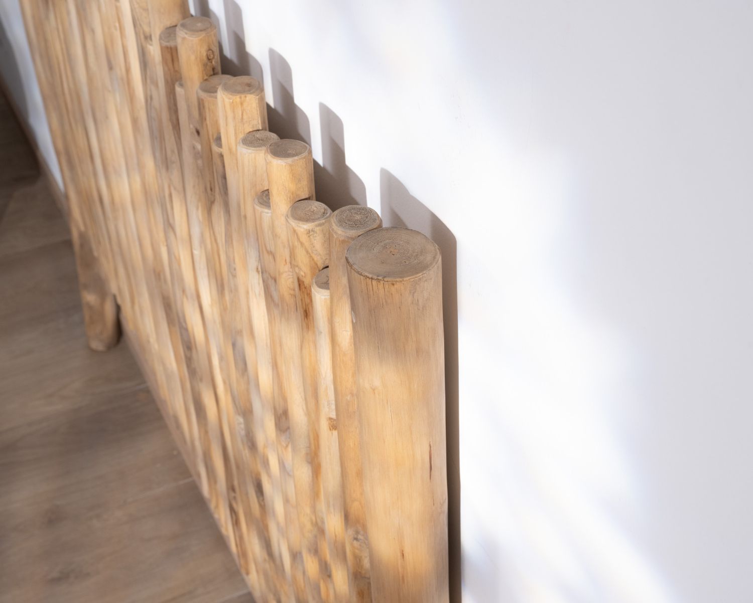 Originale testata da 180 cm in rami di teak naturale "Sumatra