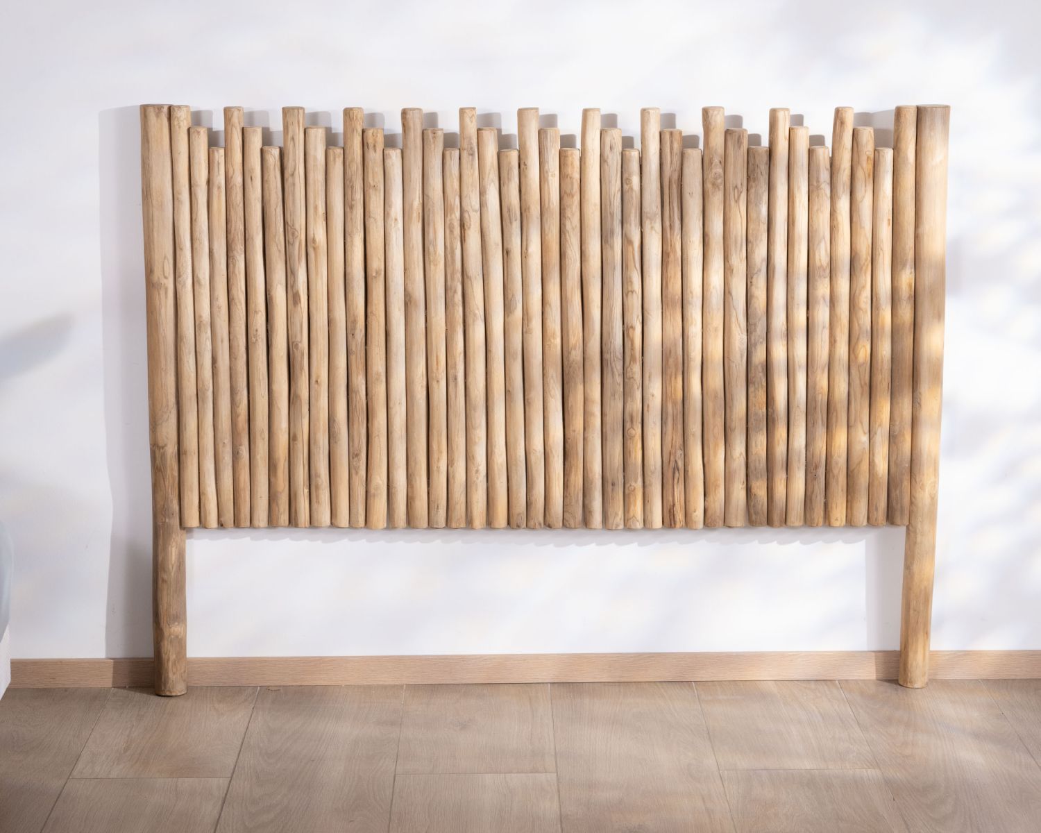 Originale testata da 160 cm in rami di teak naturale "Sumatra