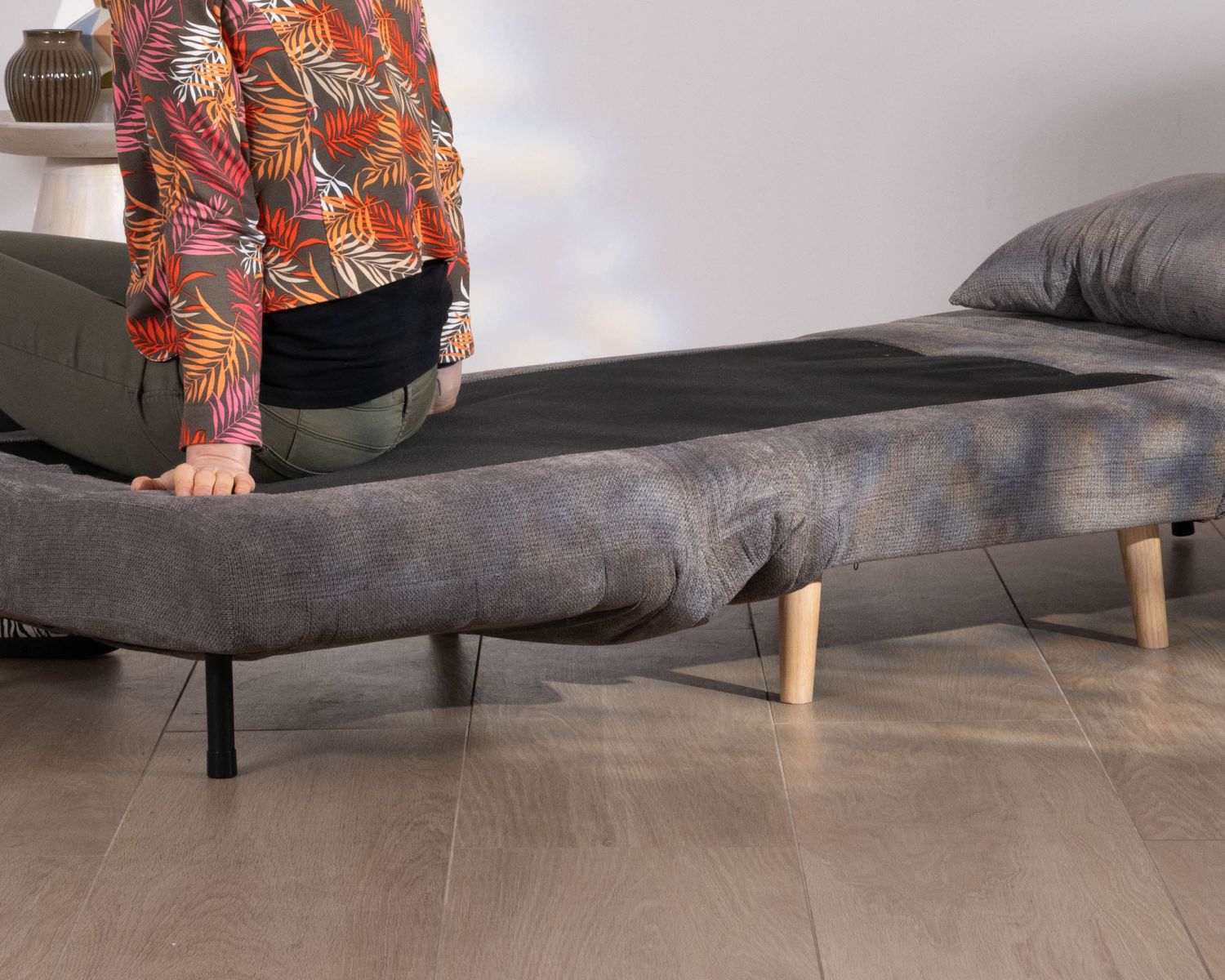 Poltrona modulare "Folda" in tessuto grigio