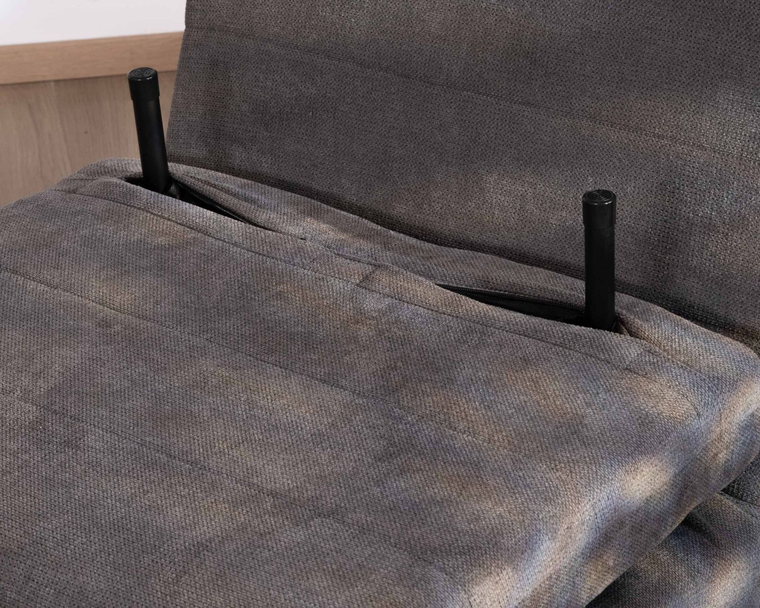 Poltrona modulare "Folda" in tessuto grigio