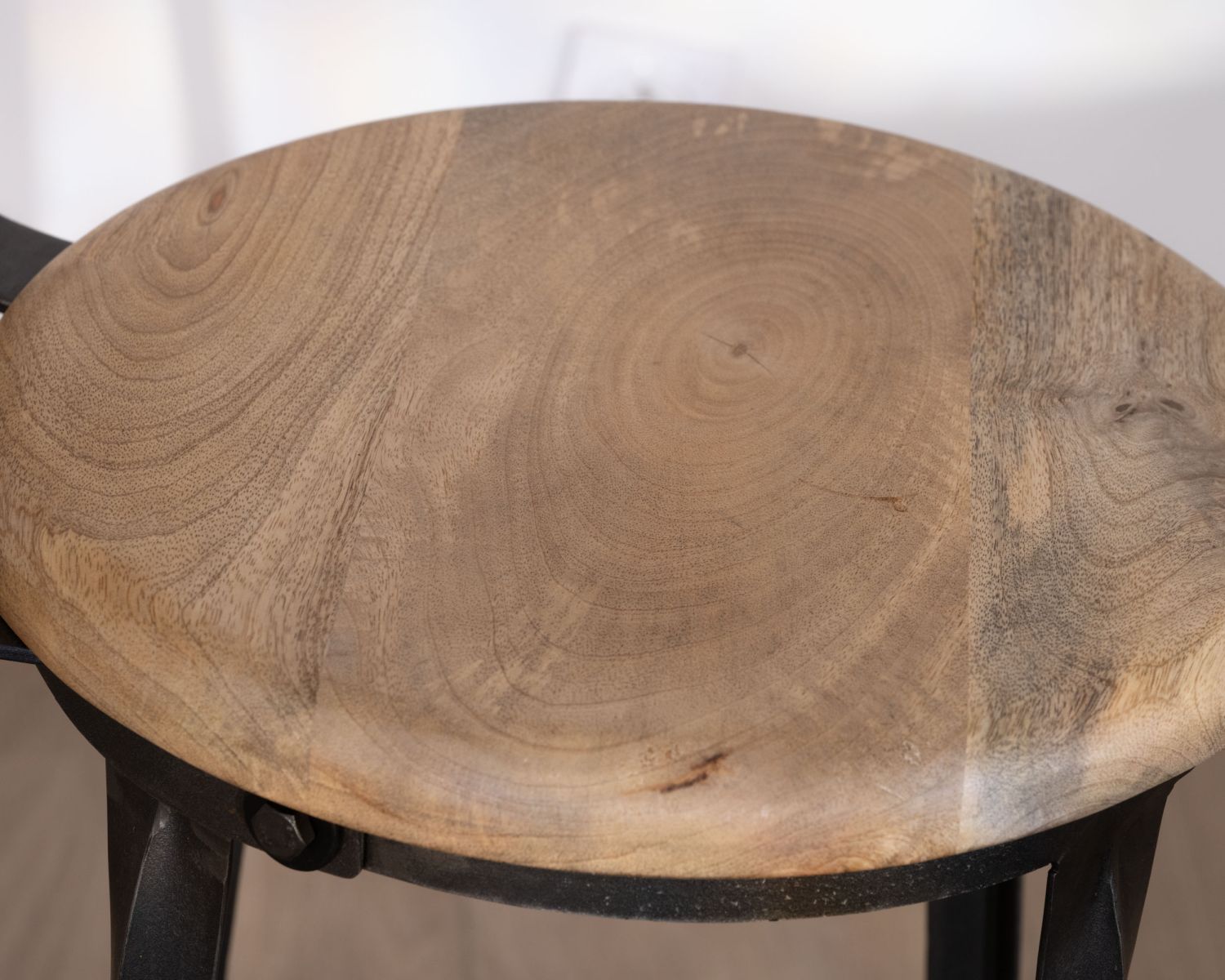 Sedia da bar "Atelier grey" in metallo e legno grigio antico, altezza 110 cm