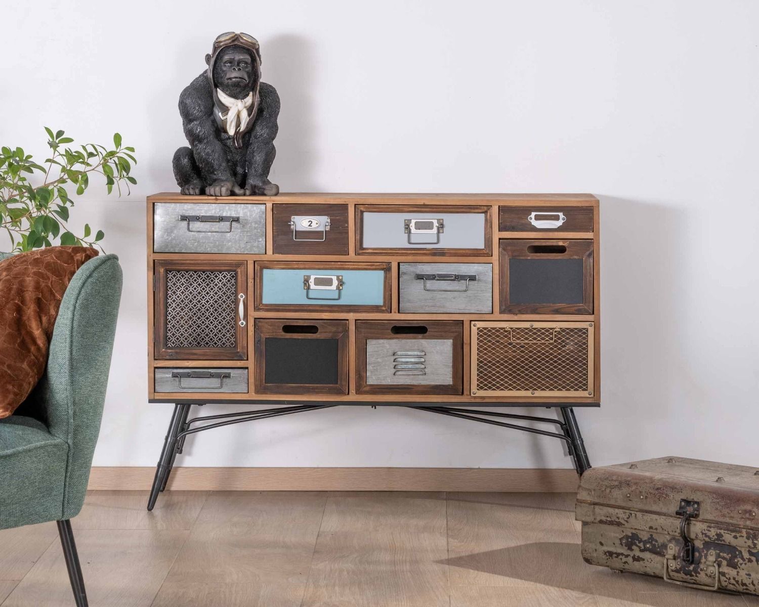 Cassettiera a 11 cassetti "Mélimélo Indus" con frontali in multimateriale