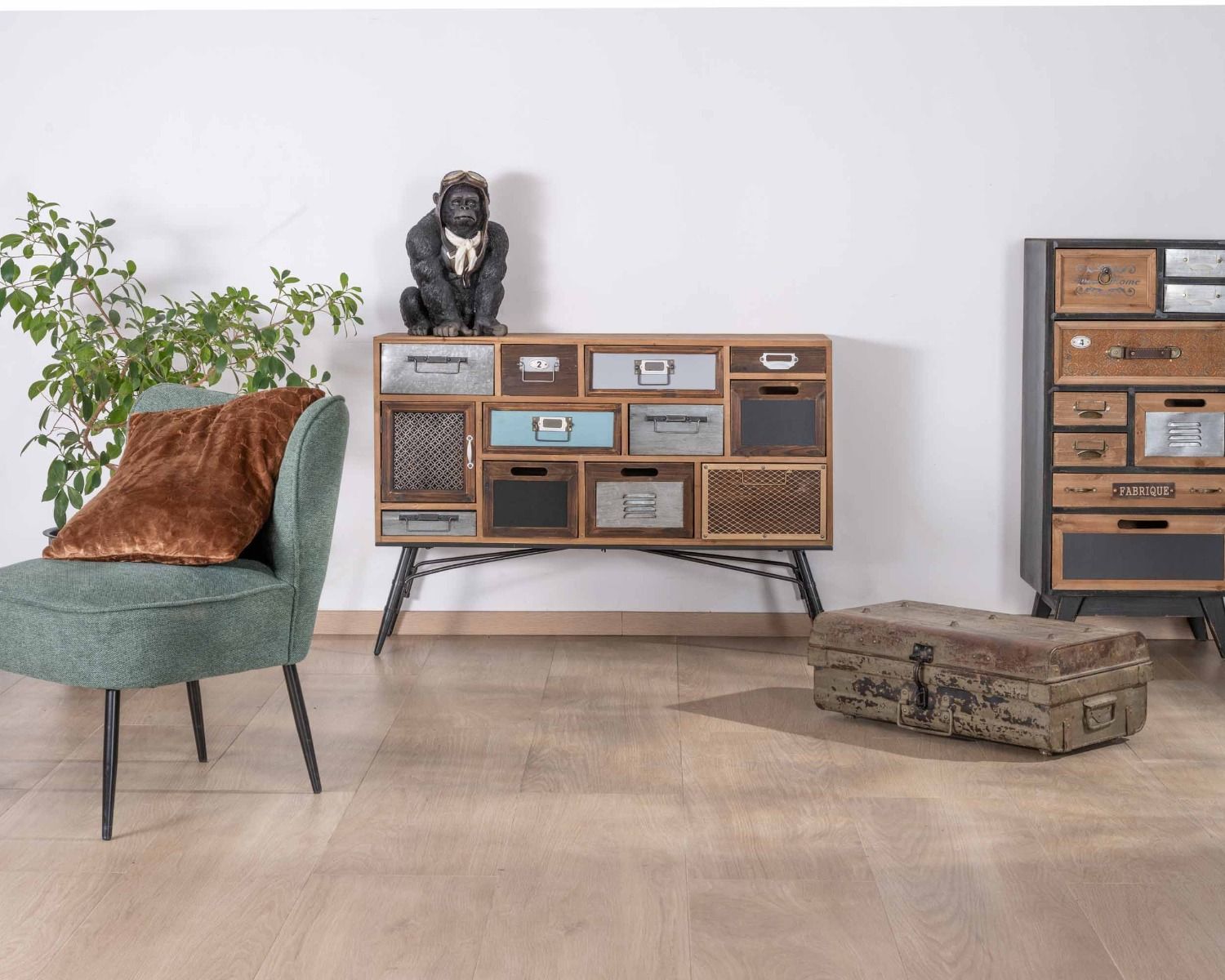 Cassettiera a 11 cassetti "Mélimélo Indus" con frontali in multimateriale