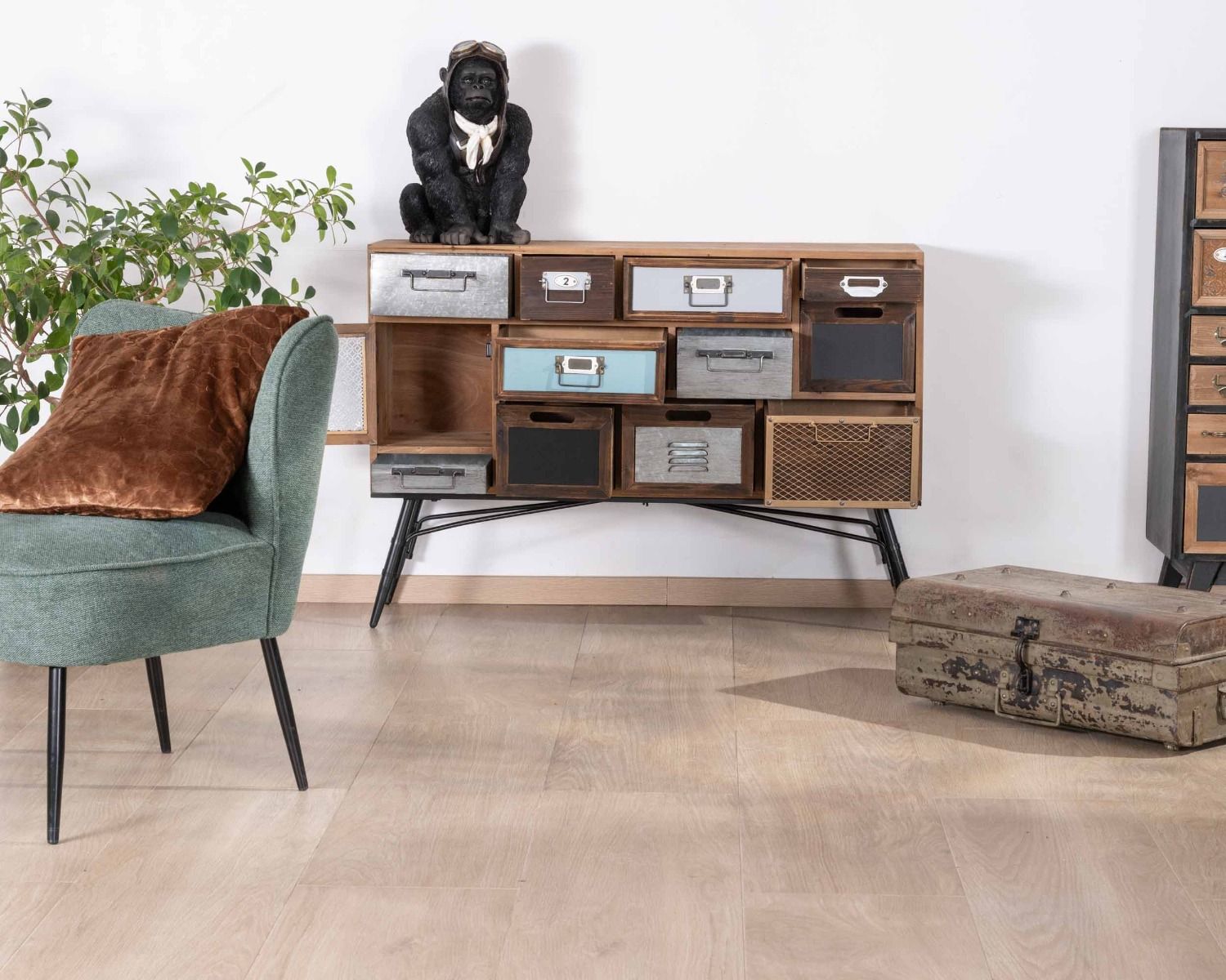 Cassettiera a 11 cassetti "Mélimélo Indus" con frontali in multimateriale