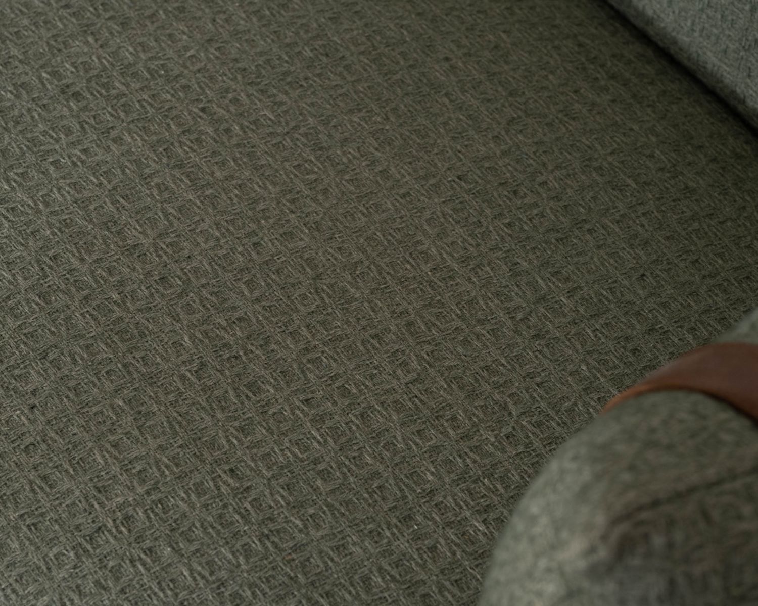 Divano a 2 posti in stile etnico "Plume" in tessuto goffrato kaki