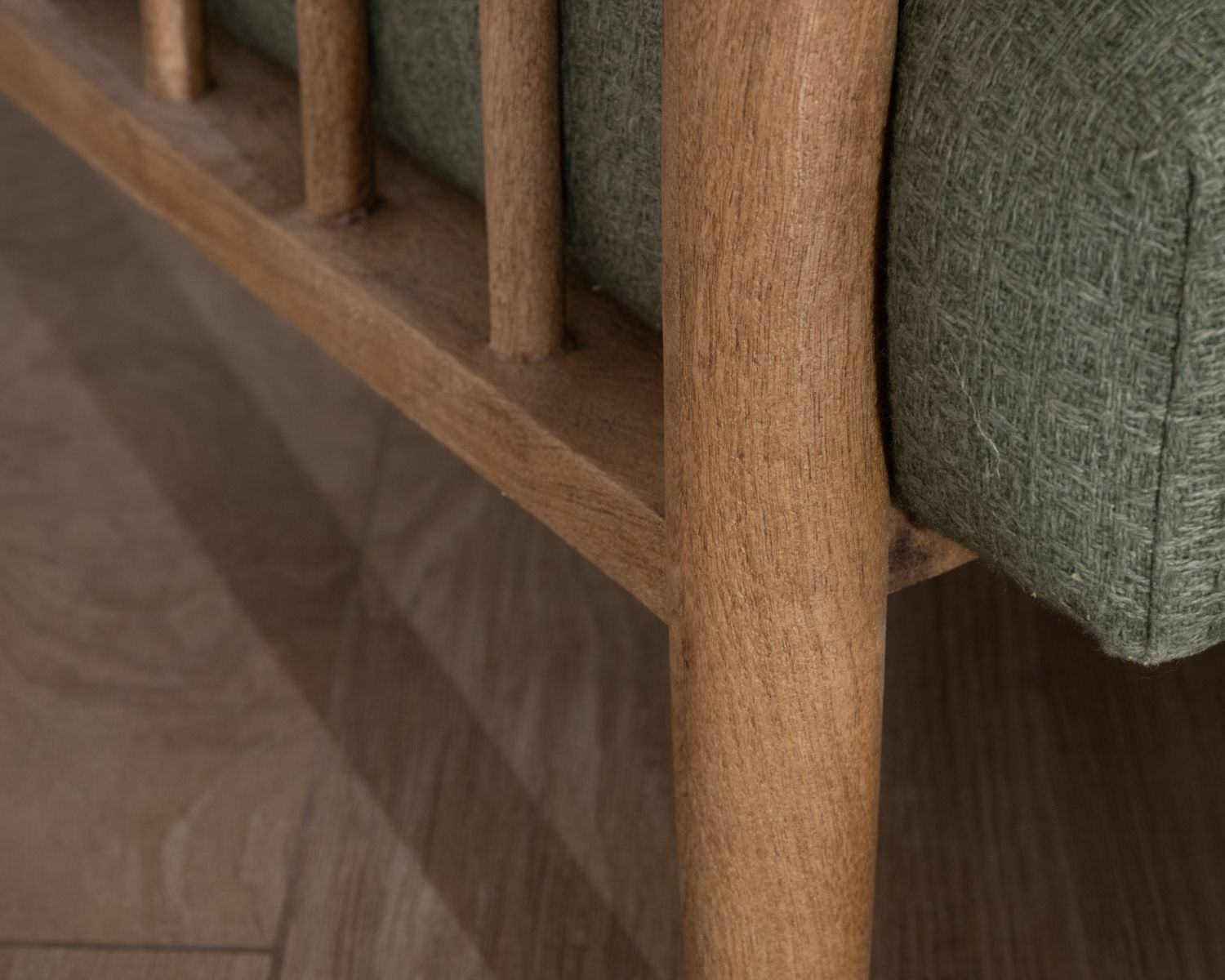 Poltrona in stile etnico "Plume" in tessuto goffrato kaki