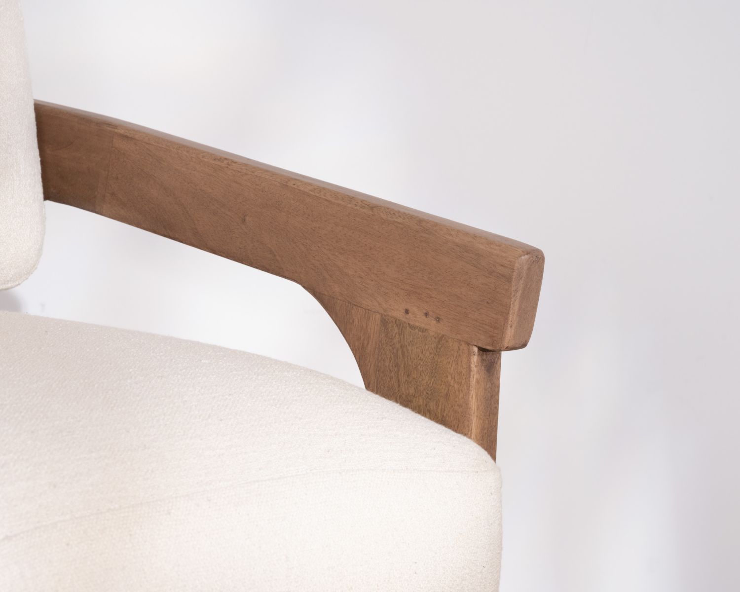 Sedia occasionale di design scandinavo "Archéa" in spugna ecrù