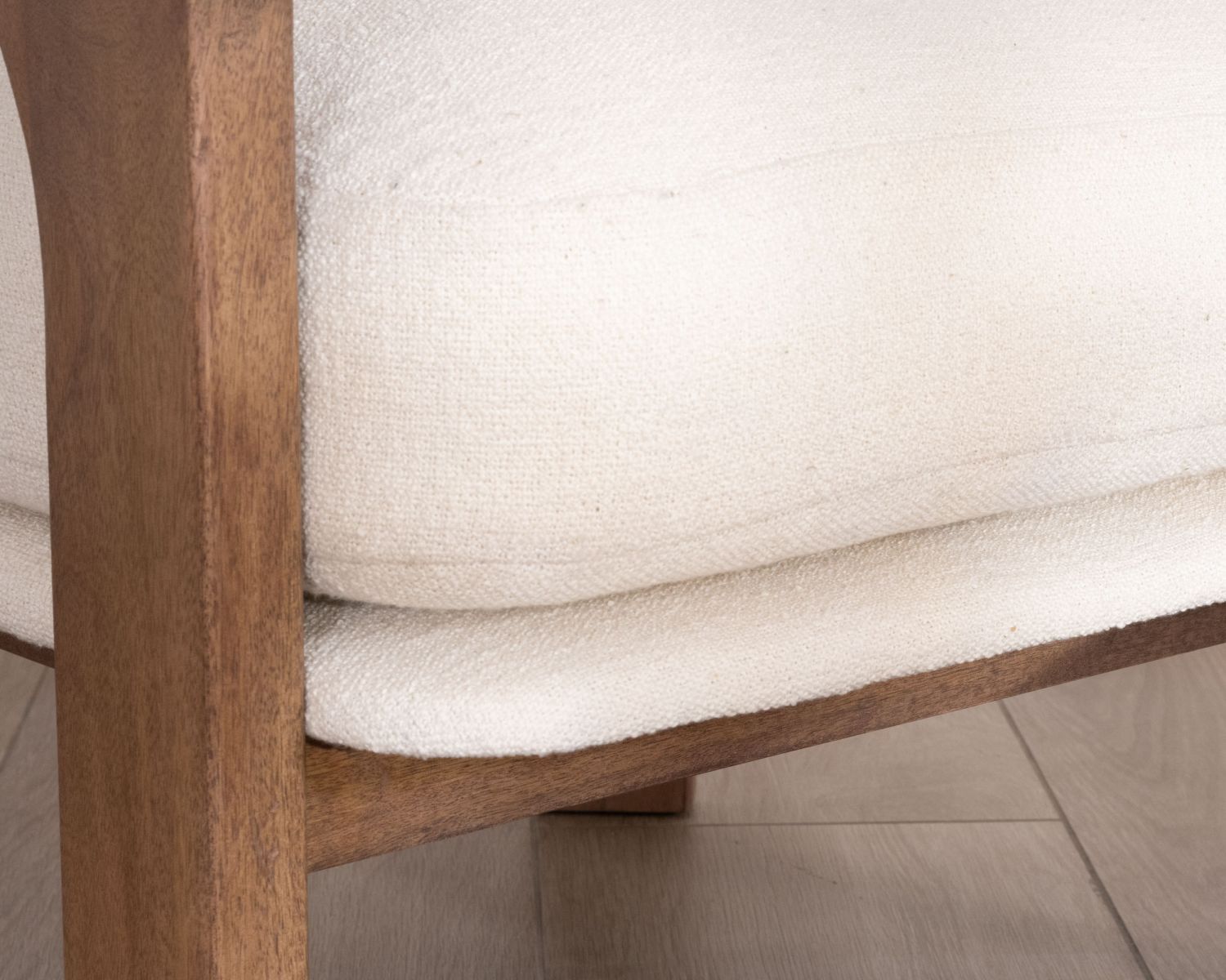 Sedia occasionale di design scandinavo "Archéa" in spugna ecrù