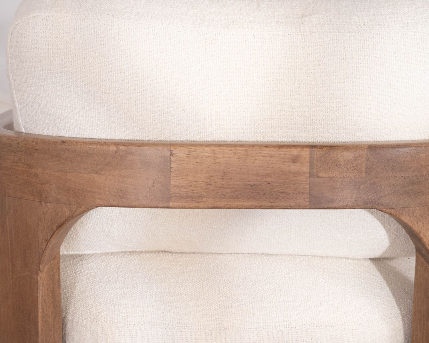 Sedia occasionale di design scandinavo "Archéa" in spugna ecrù