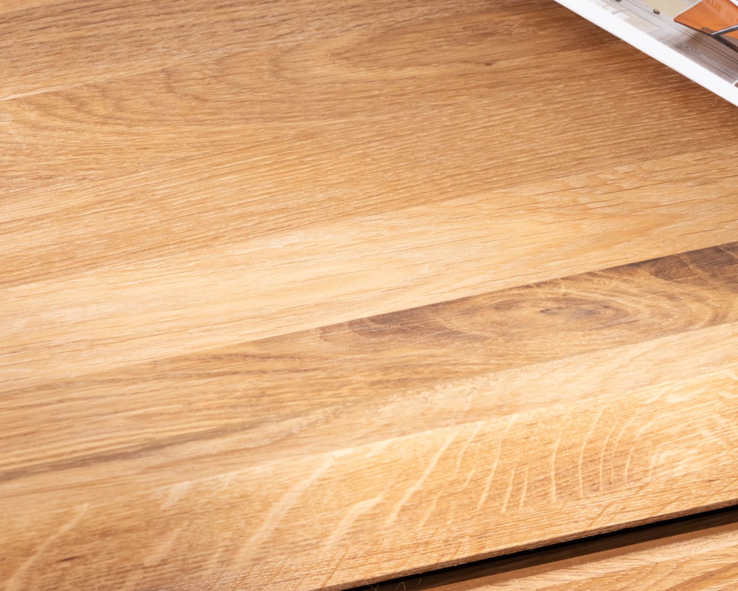 Tavolino contemporaneo in stile zen "Wave" in rovere oliato 120 cm