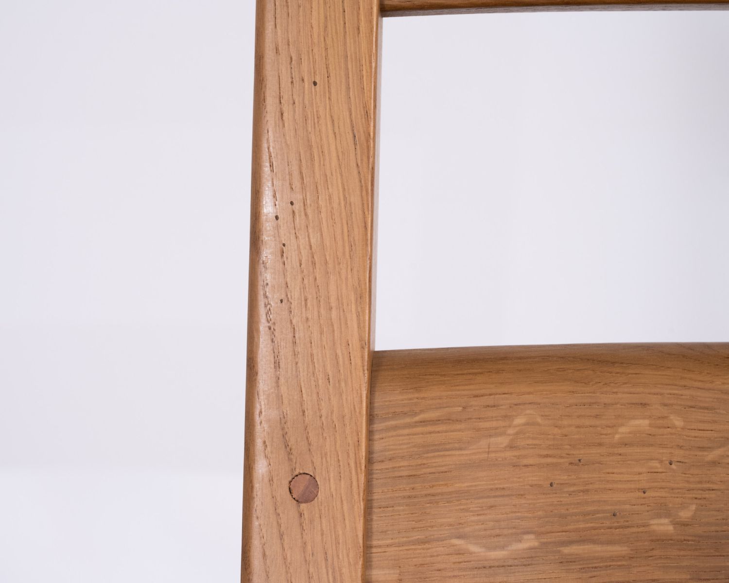 Sedia da pranzo "antica" in rovere massiccio con seduta intrecciata, look classico