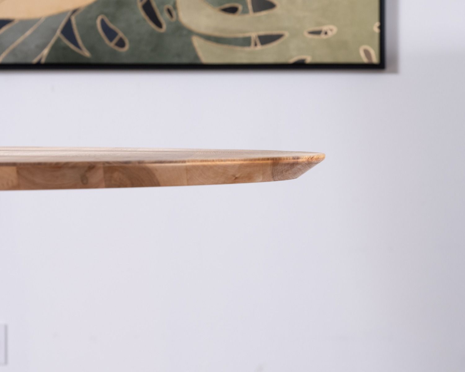 Tavolo da pranzo rotondo allungabile "Lana" da 120 cm in rovere massiccio sbiancato