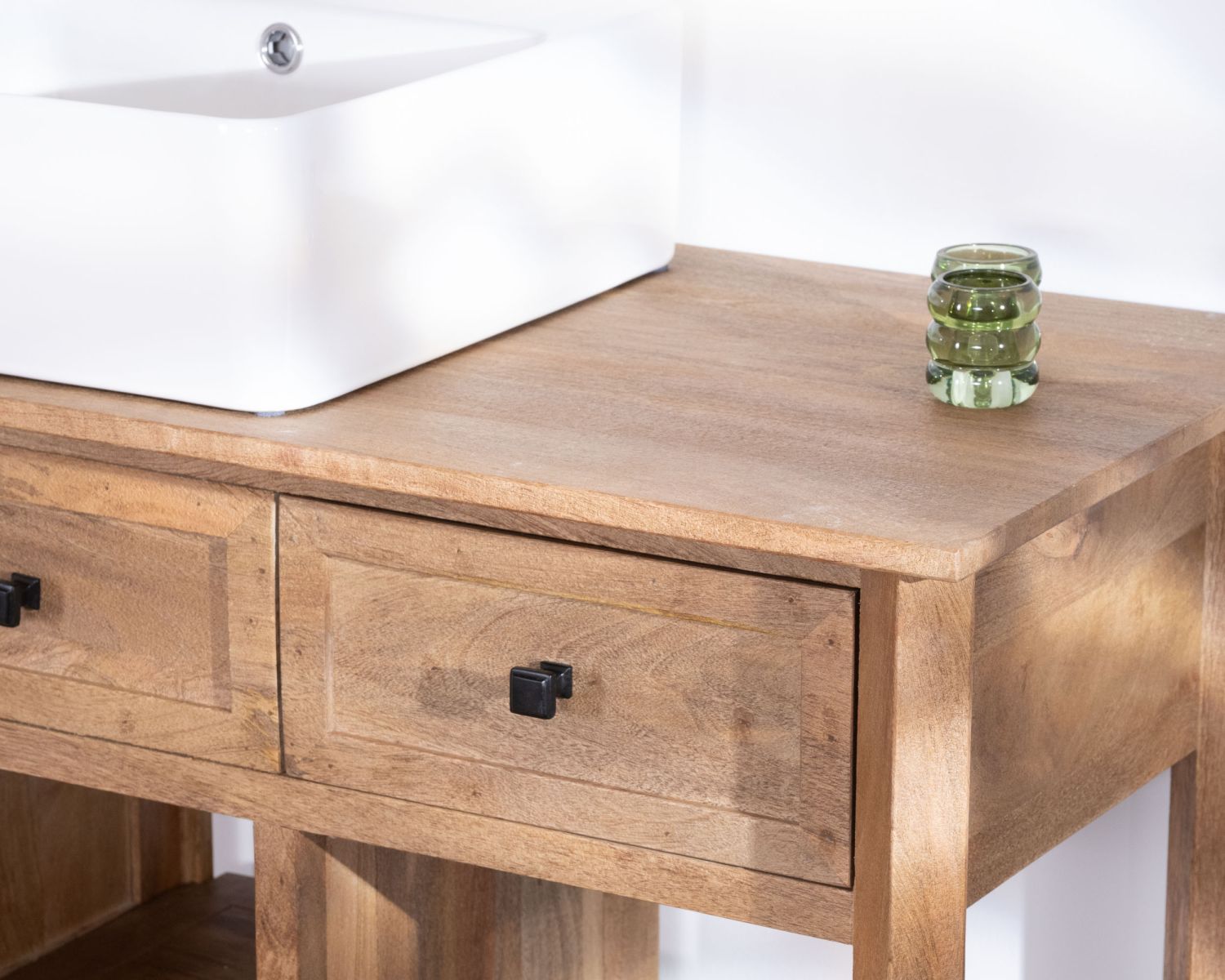 Mobile lavabo singolo "Maestro" da 120 cm in legno di mango