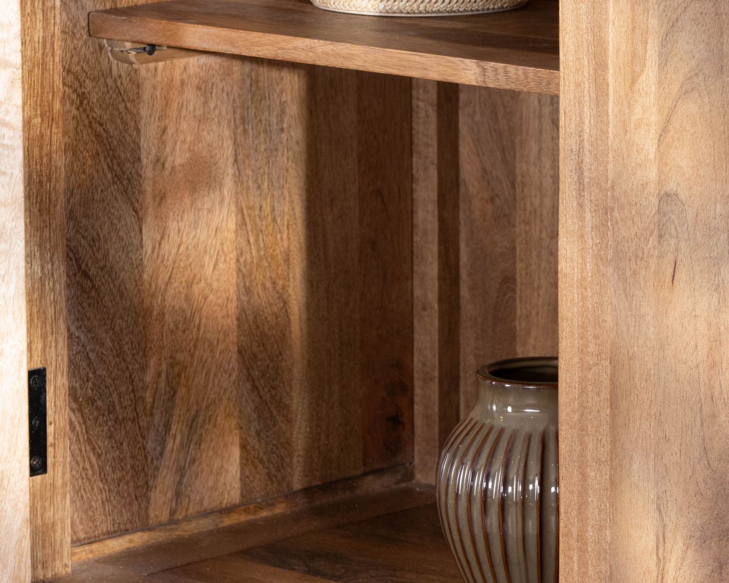 Colonna portaoggetti "Maestro" in mango massiccio smaltato