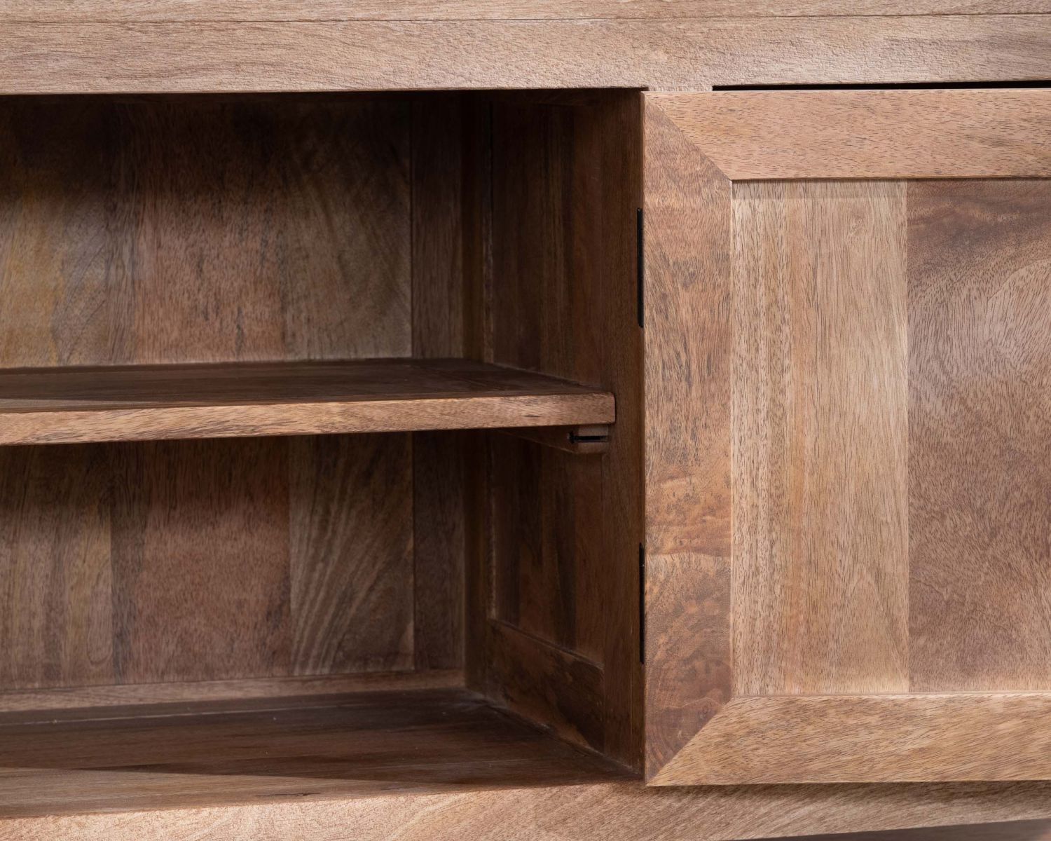 Porta TV in legno di mango "Maestro" da 160 cm con doppia anta