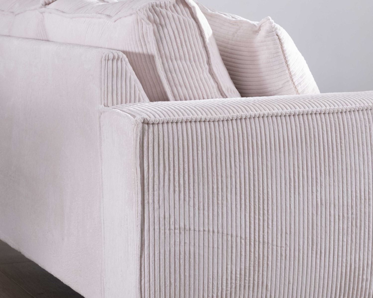 Divano comfort a 3 posti "Pueblo" in velluto bianco