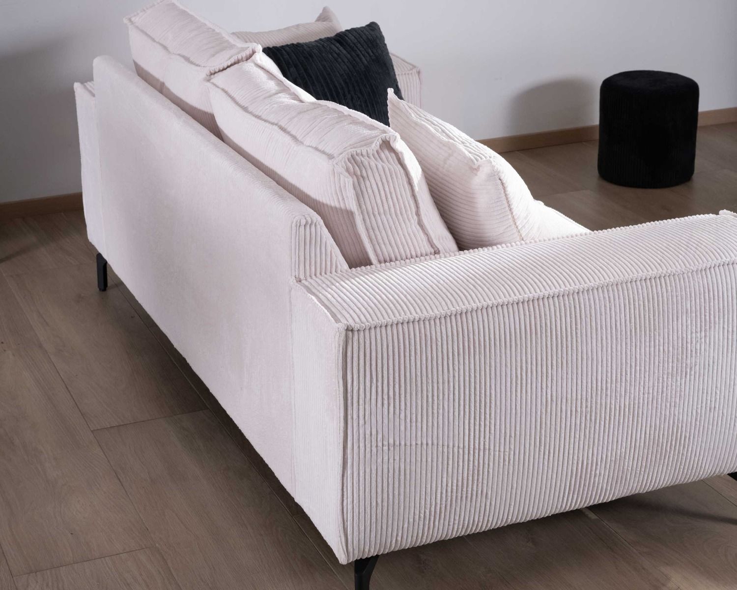 Divano comfort a 3 posti "Pueblo" in velluto bianco