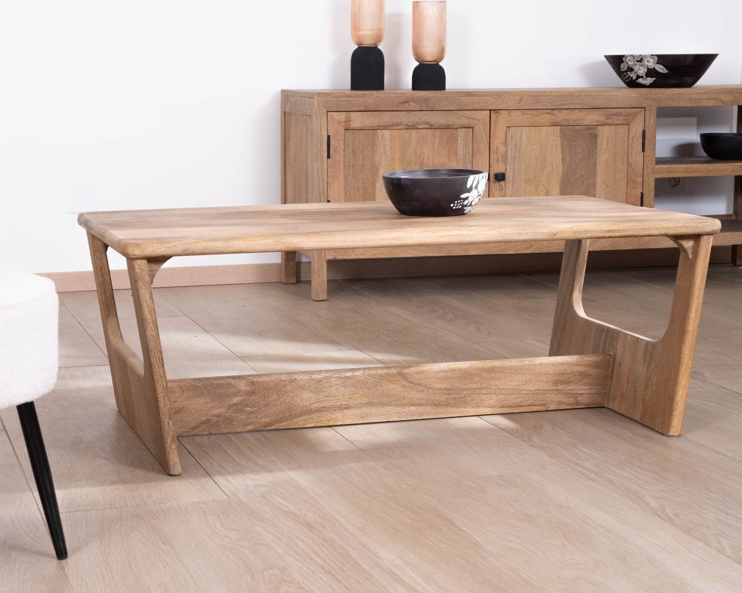 Tavolino "Maestro" da 110 cm in mango naturale