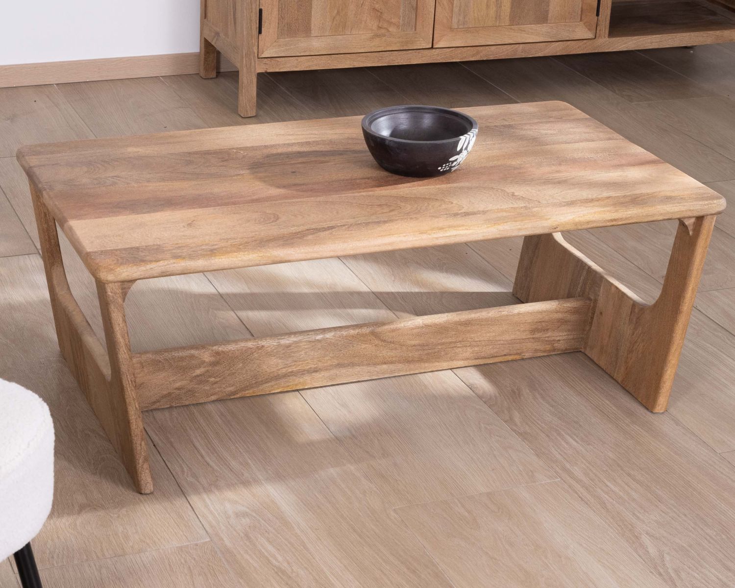 Tavolino "Maestro" da 110 cm in mango naturale