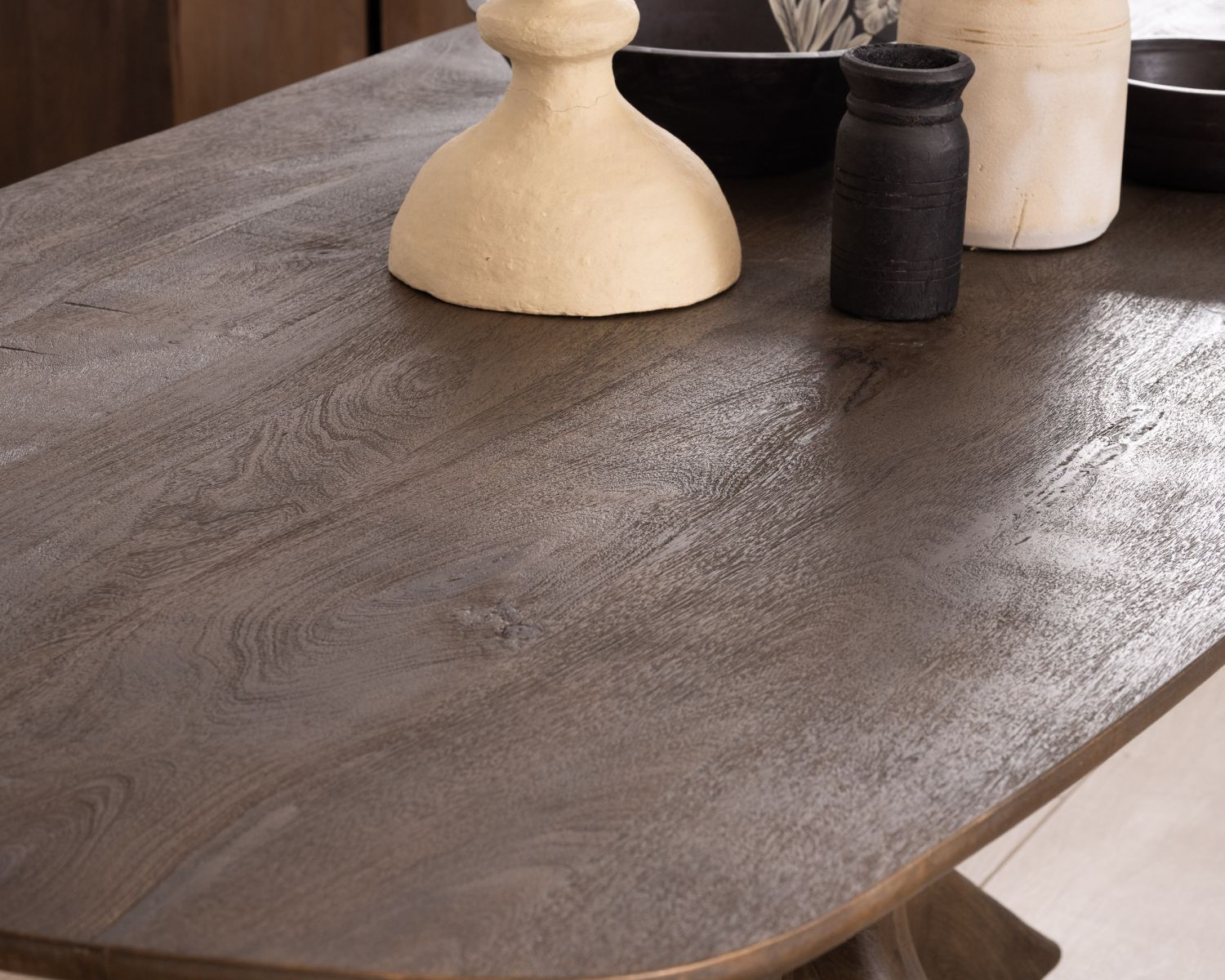 Tavolo da pranzo in legno di mango "Flow" 220 cm con gambe effetto ramo d'albero