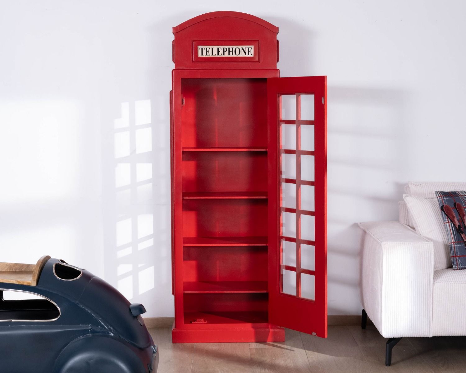 Espositore per cabina telefonica "Crazy" rosso Londra