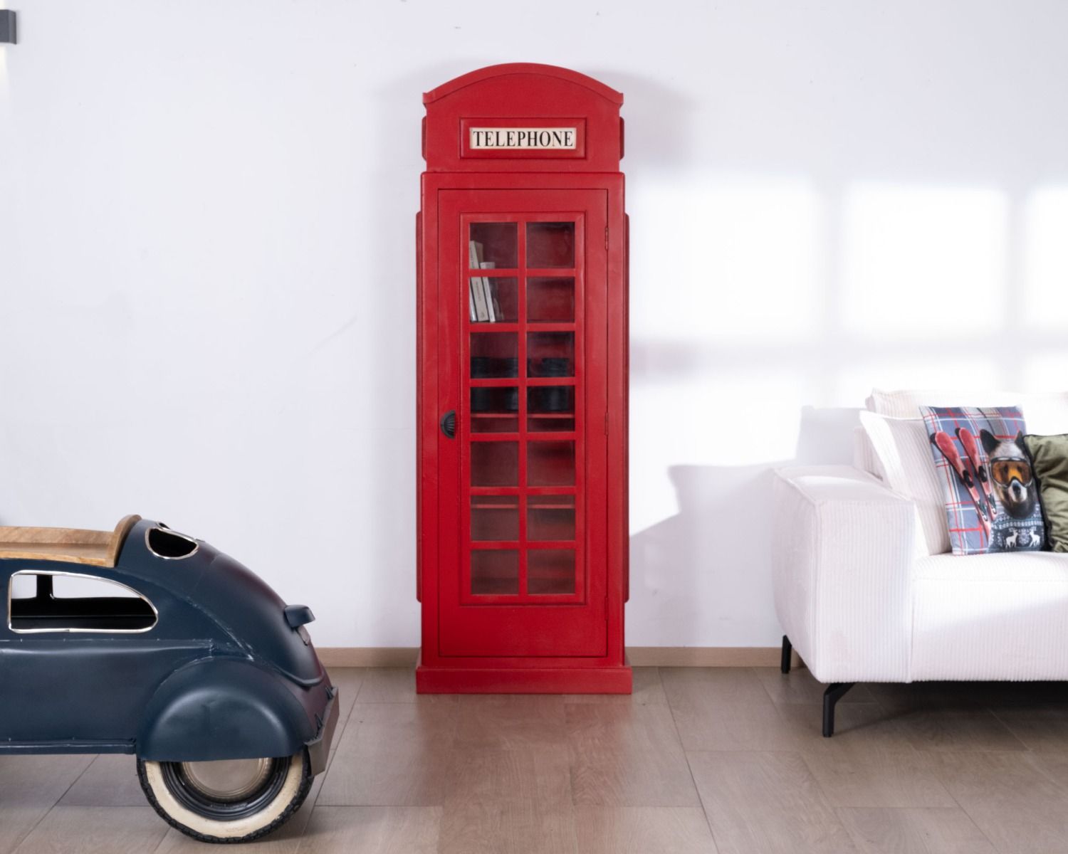 Espositore per cabina telefonica "Crazy" rosso Londra