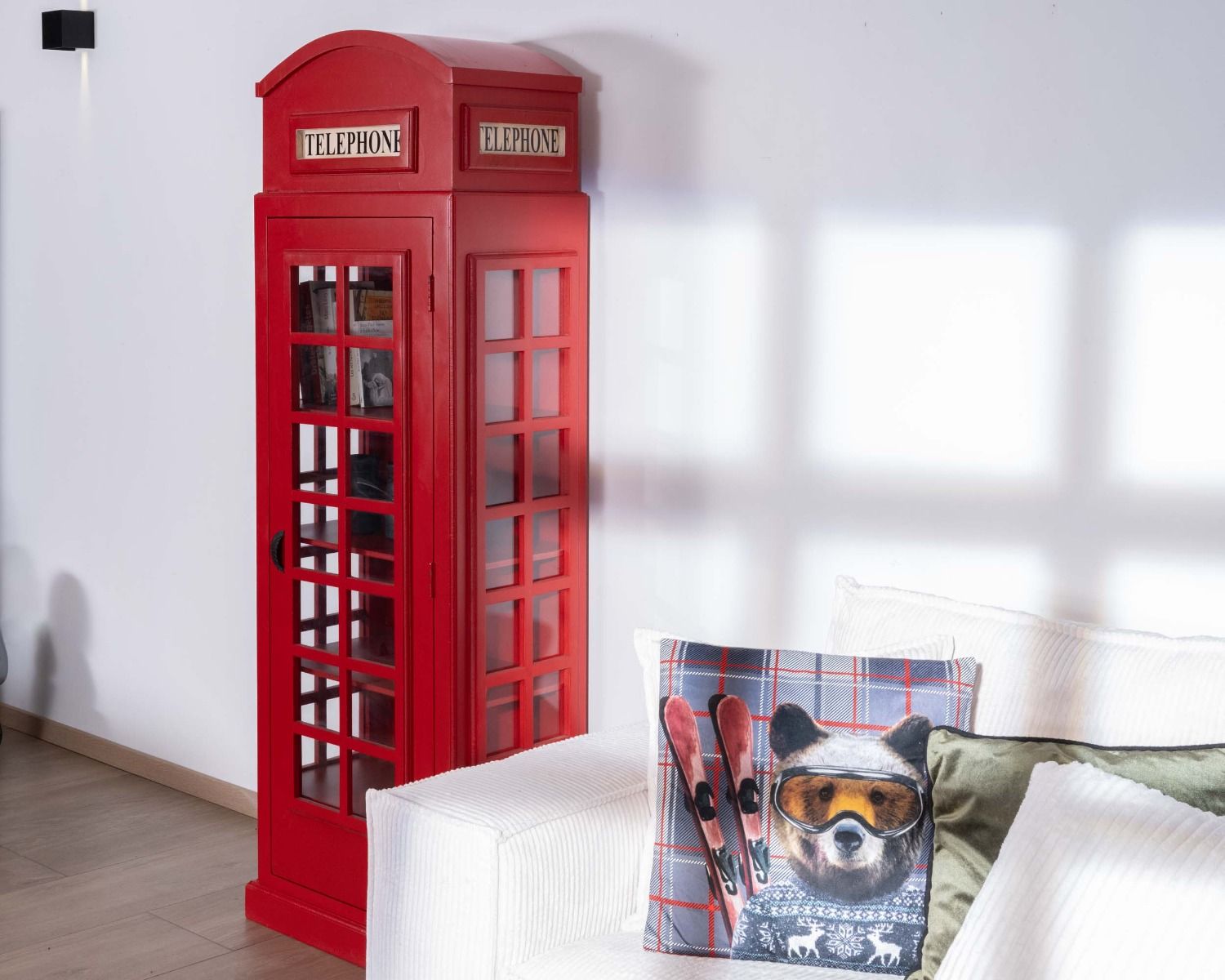 Espositore per cabina telefonica "Crazy" rosso Londra